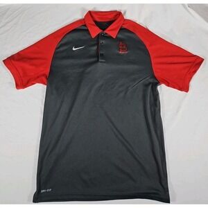 Nike Dri-Fit Mens Golf Polo Medium Saint Louis Cardinals‎